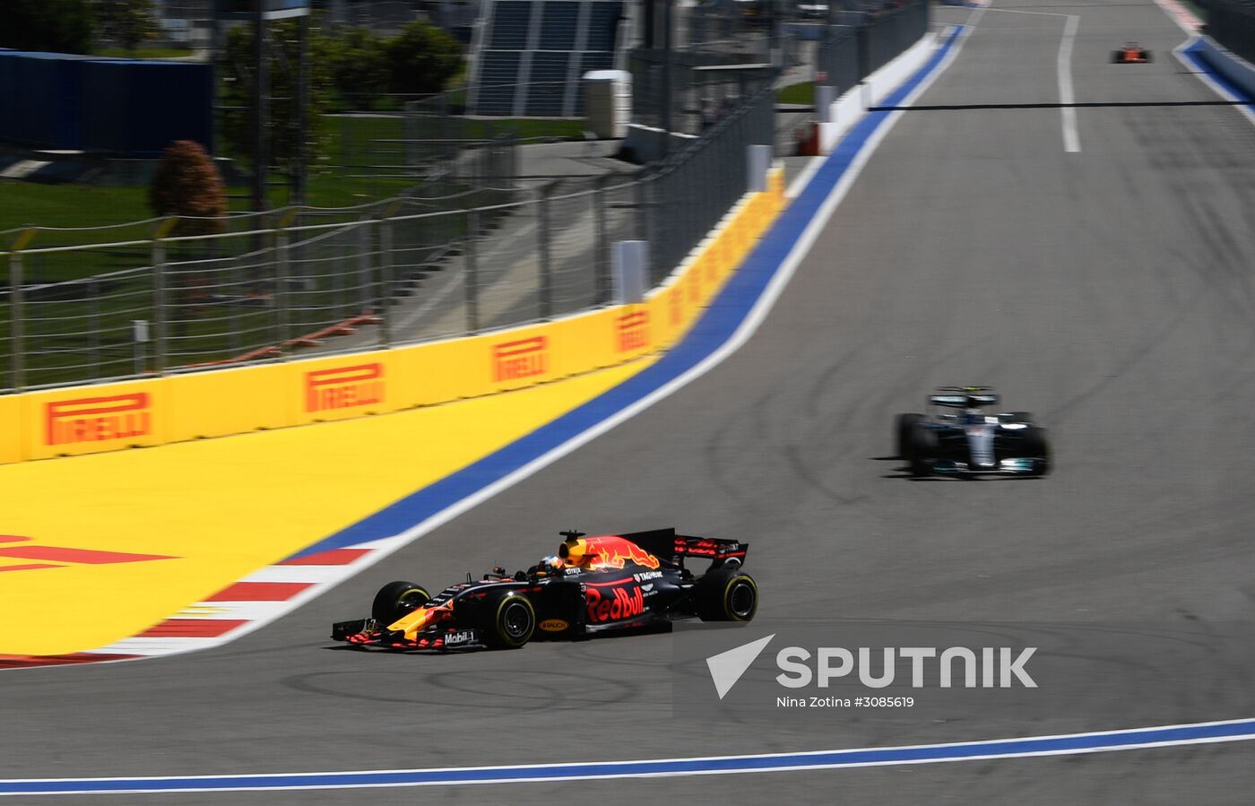 Car racing. Formula 1 Grand Prix of Russia. Free races. First session