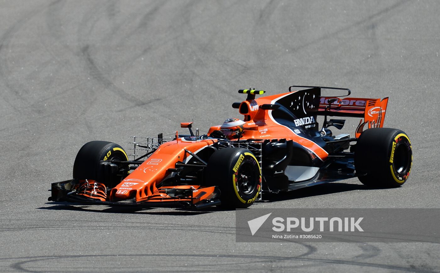 Car racing. Formula 1 Grand Prix of Russia. Free races. First session