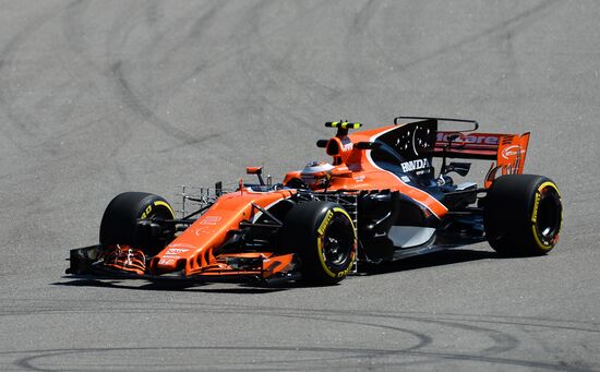 Car racing. Formula 1 Grand Prix of Russia. Free races. First session