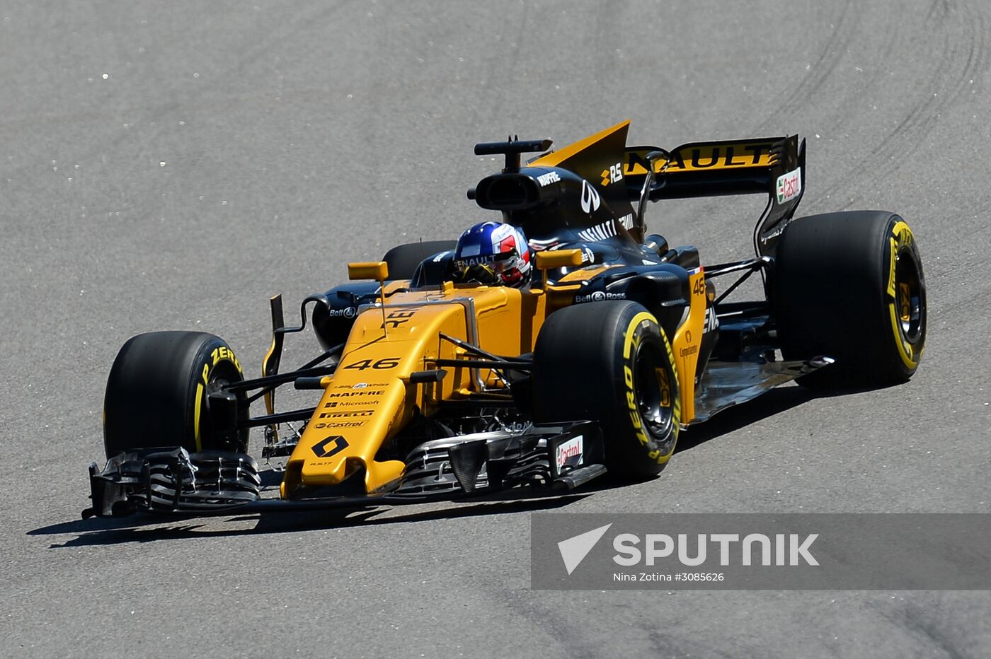 Car racing. Formula 1 Grand Prix of Russia. Free races. First session