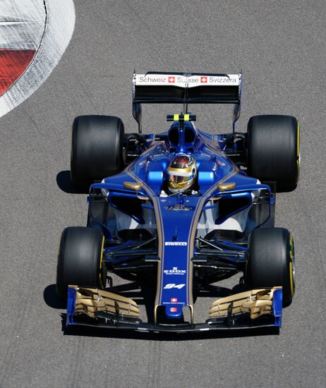 Car racing. Formula 1 Grand Prix of Russia. Free races. First session