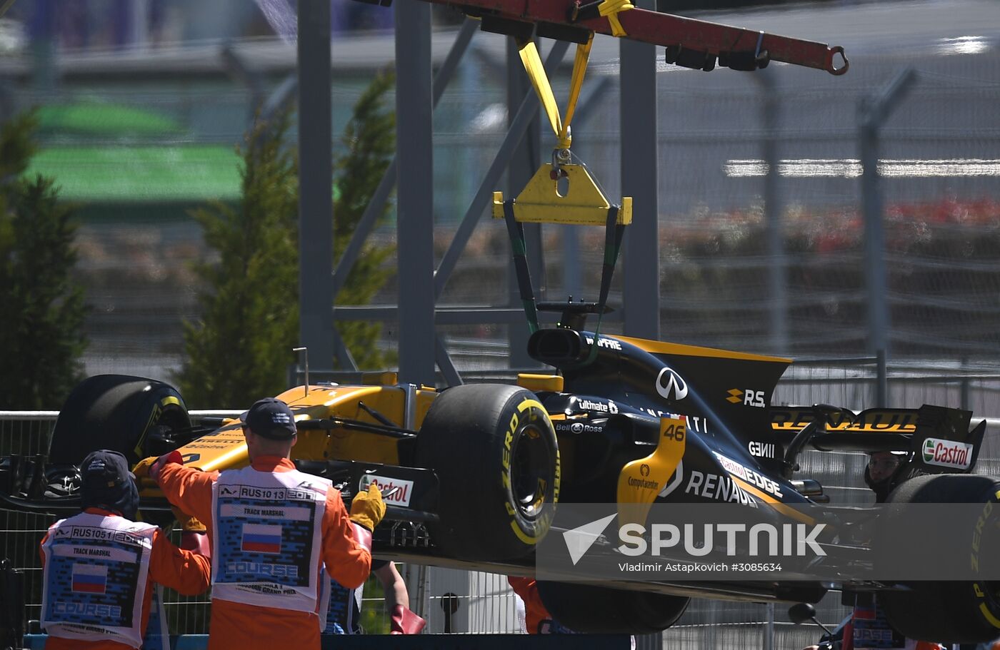Car racing. Formula 1 Grand Prix of Russia. Free races. First session