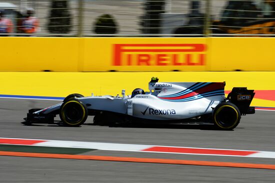 Car racing. Formula 1 Grand Prix of Russia. Free races. First session