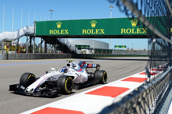 Car racing. Formula 1 Grand Prix of Russia. Free races. First session