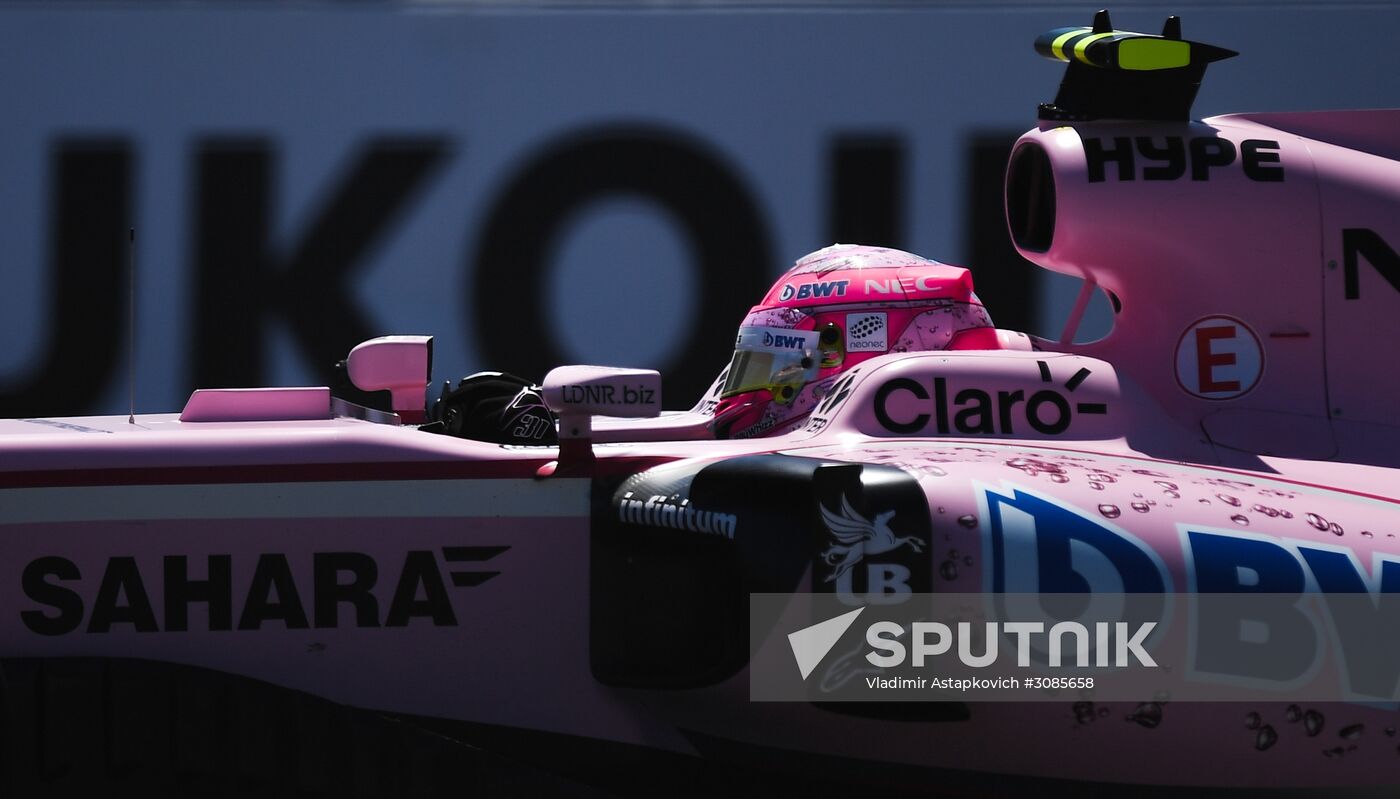 Car racing. Formula 1 Grand Prix of Russia. Free races. First session