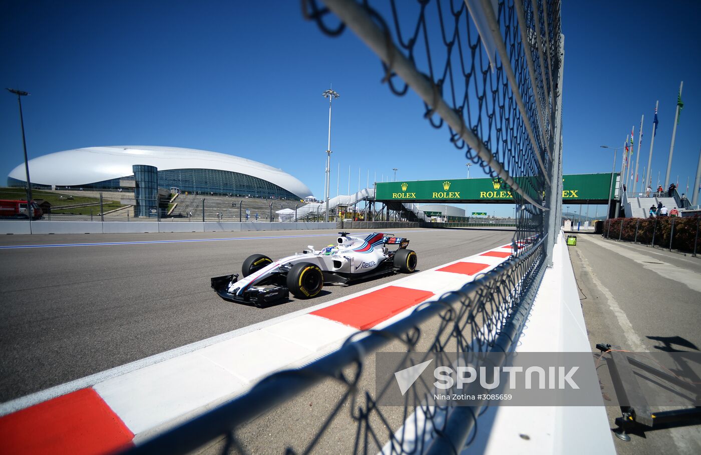 Car racing. Formula 1 Grand Prix of Russia. Free races. First session