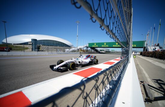 Car racing. Formula 1 Grand Prix of Russia. Free races. First session