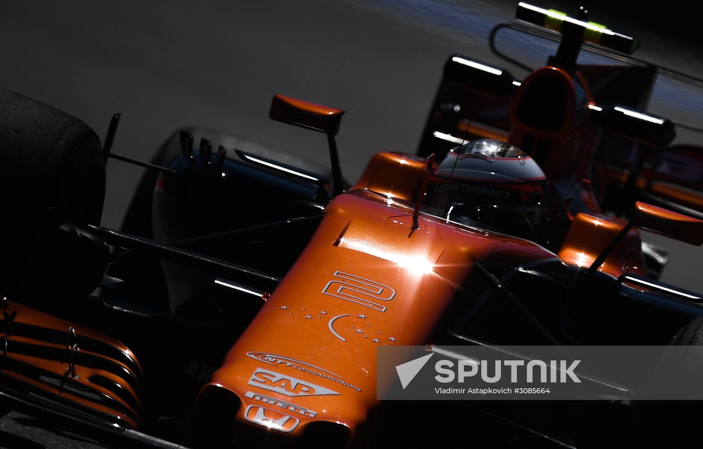 Car racing. Formula 1 Grand Prix of Russia. Free races. First session