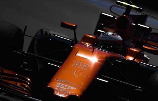Car racing. Formula 1 Grand Prix of Russia. Free races. First session