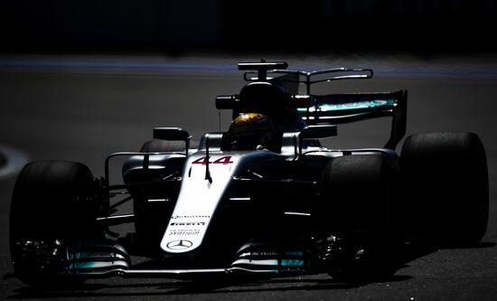 Car racing. Formula 1 Grand Prix of Russia. Free races. First session
