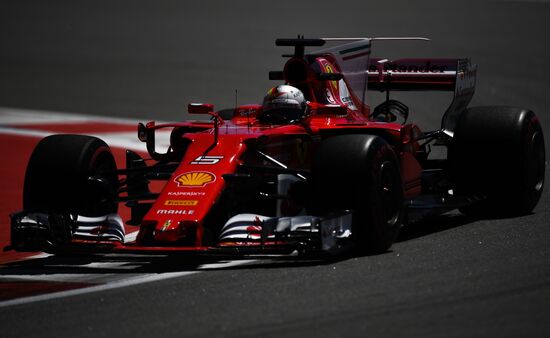 Car racing. Formula 1 Grand Prix of Russia. Free races. First session
