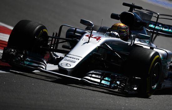 Car racing. Formula 1 Grand Prix of Russia. Free races. First session