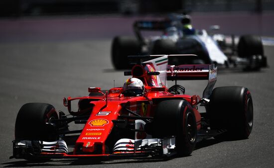 Car racing. Formula 1 Grand Prix of Russia. Free races. First session