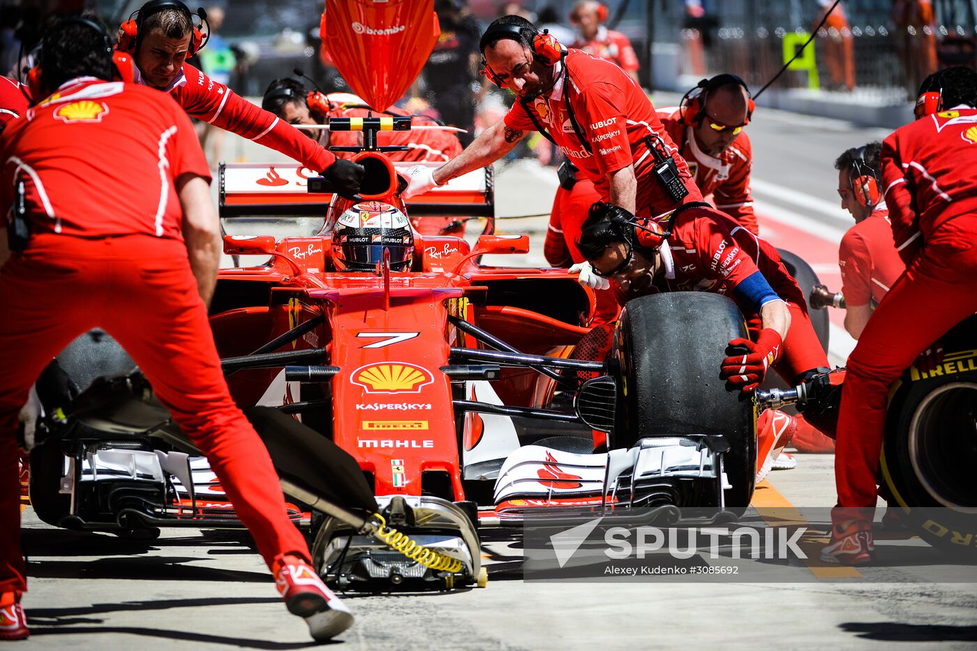 Car racing. Formula 1 Grand Prix of Russia. Free races. First session