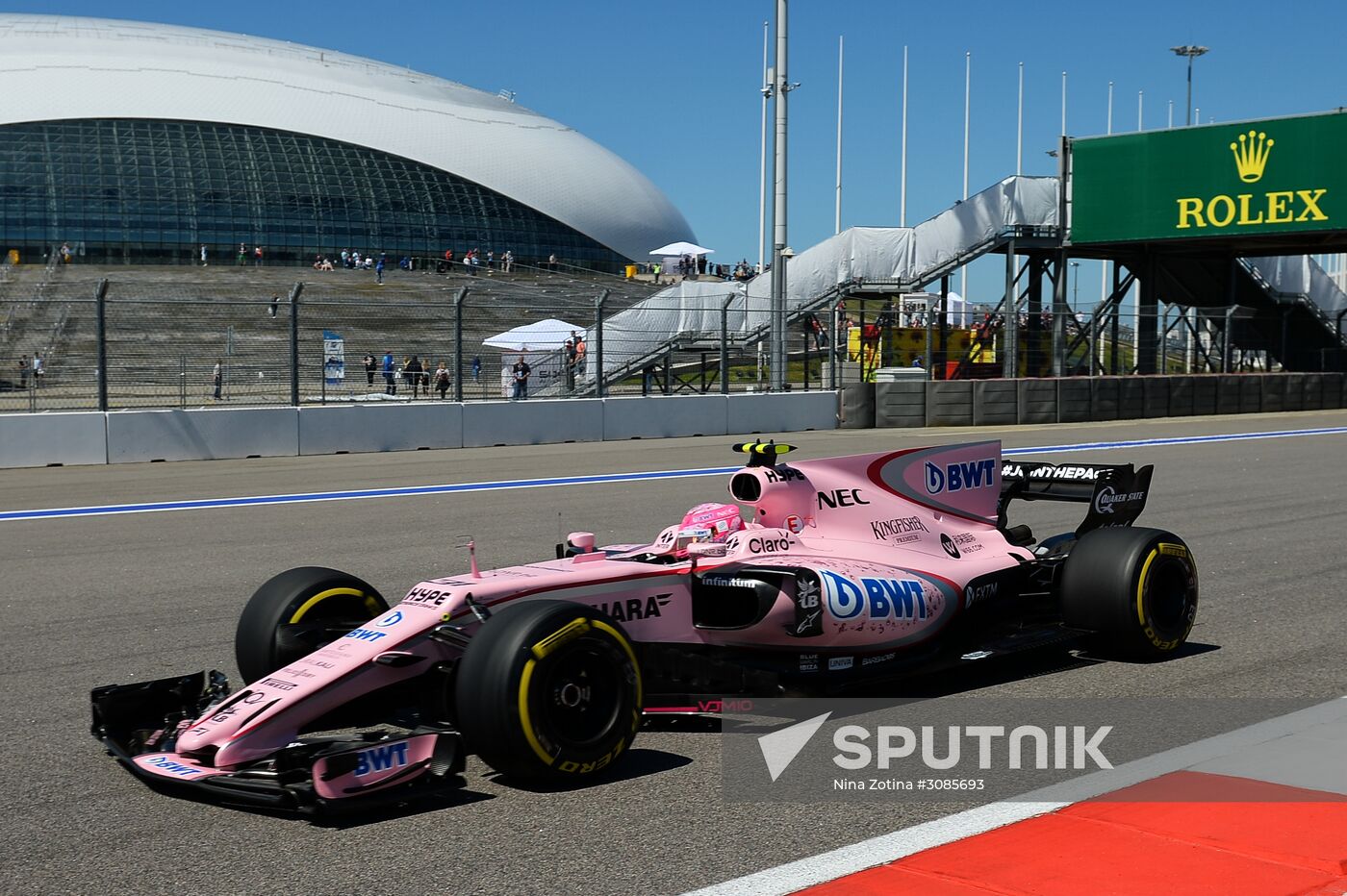 Car racing. Formula 1 Grand Prix of Russia. Free races. First session