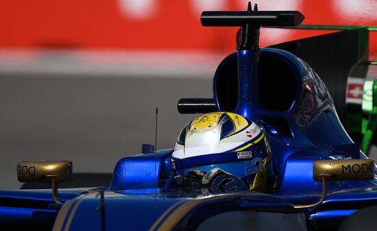 Car racing. Formula 1 Grand Prix of Russia. Free races. First session