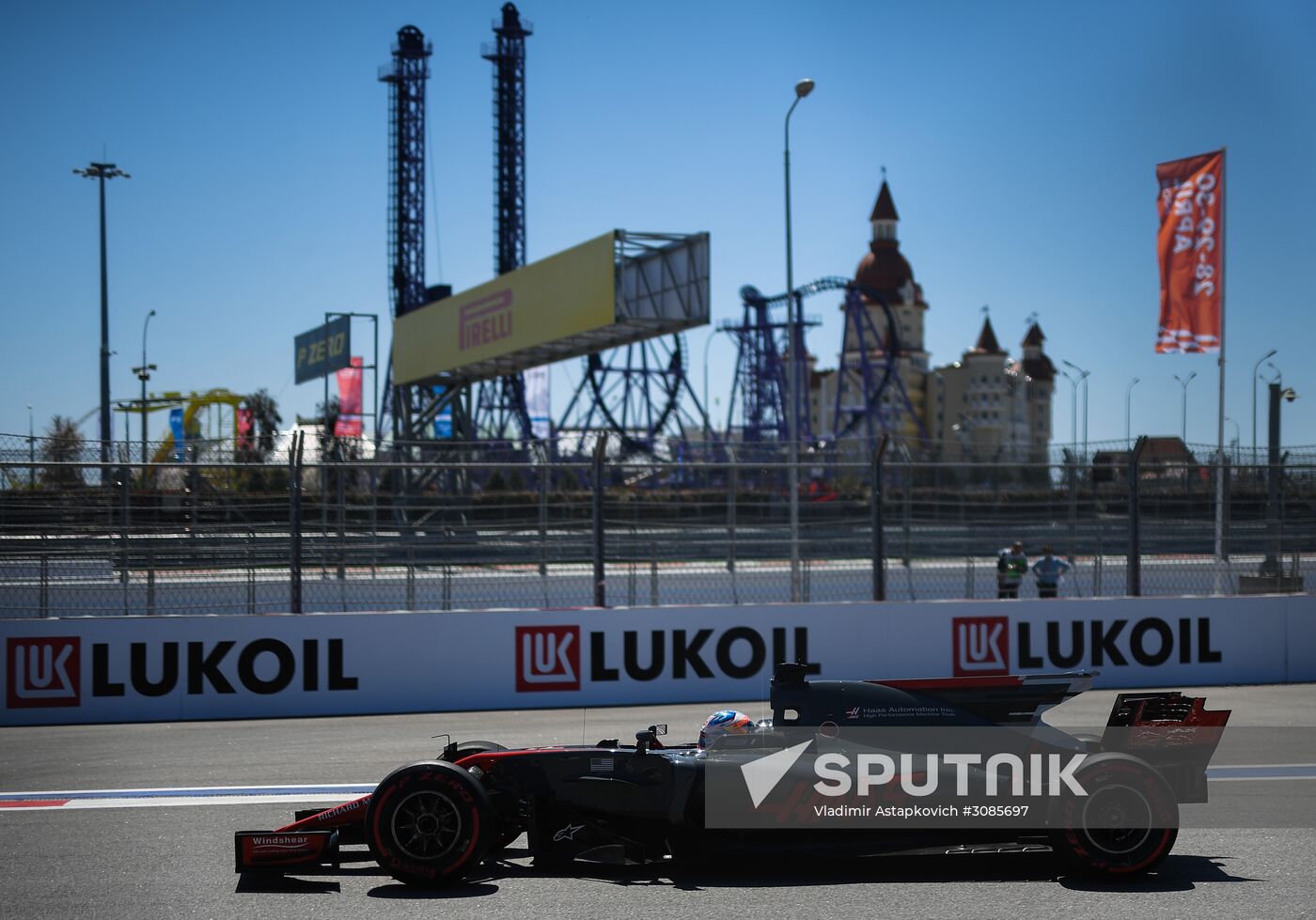 Car racing. Formula 1 Grand Prix of Russia. Free races. First session