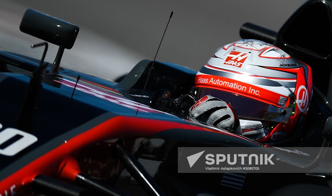 Car racing. Formula 1 Grand Prix of Russia. Free races. First session