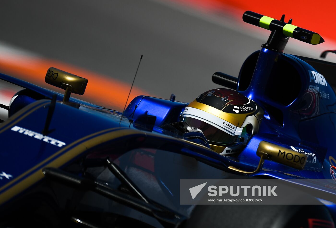 Car racing. Formula 1 Grand Prix of Russia. Free races. First session