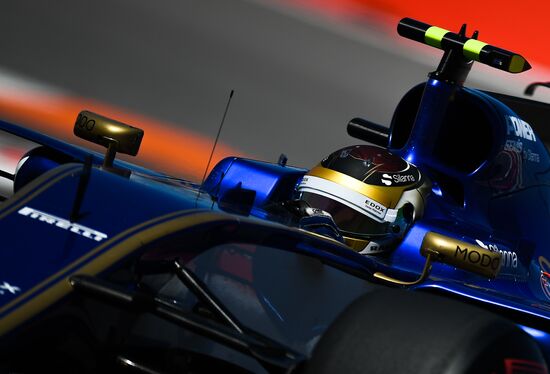 Car racing. Formula 1 Grand Prix of Russia. Free races. First session