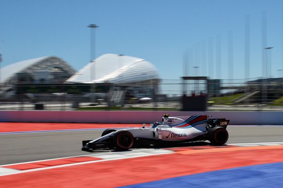 Car racing. Formula 1 Grand Prix of Russia. Free races. First session