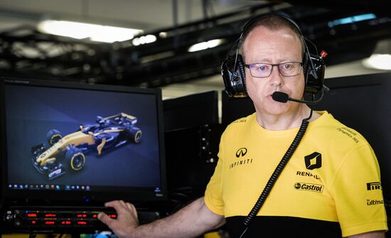 Car racing. Formula 1 Grand Prix of Russia. Free races. First session