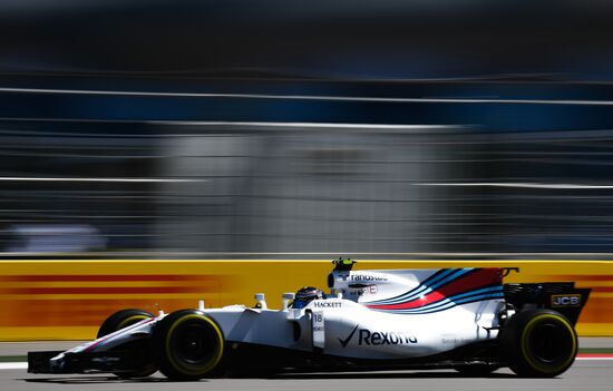Car racing. Formula 1 Grand Prix of Russia. Free races. First session