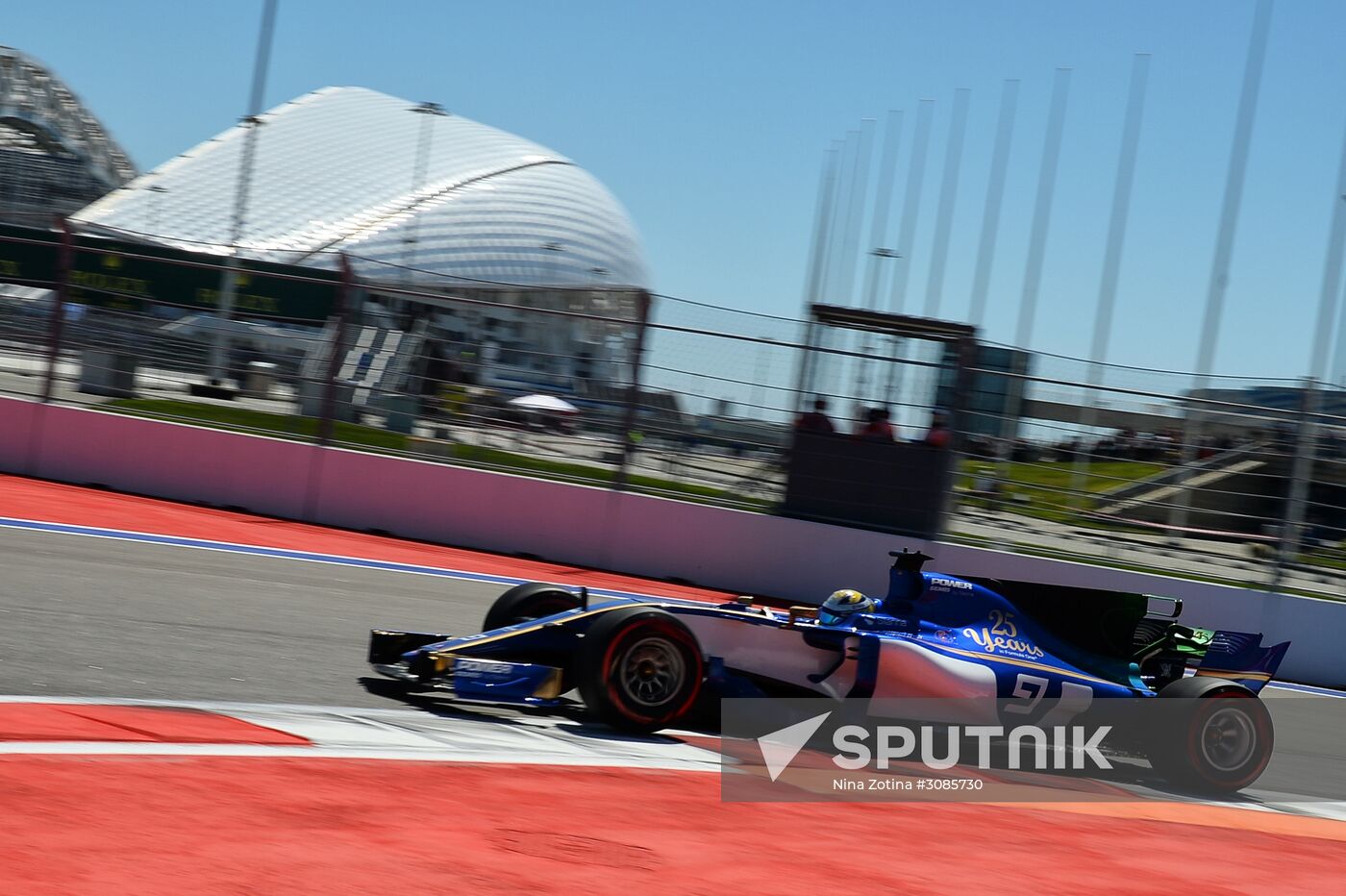 Car racing. Formula 1 Grand Prix of Russia. Free races. First session