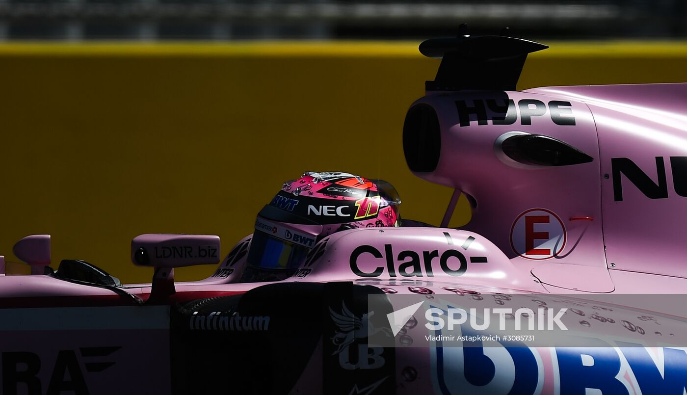 Car racing. Formula 1 Grand Prix of Russia. Free races. First session