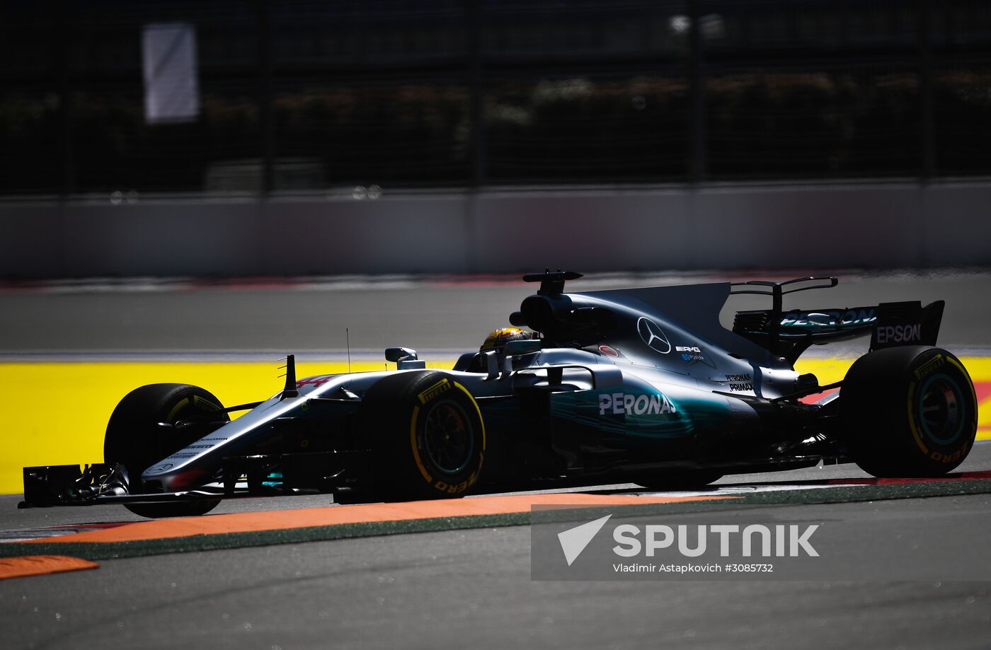 Car racing. Formula 1 Grand Prix of Russia. Free races. First session