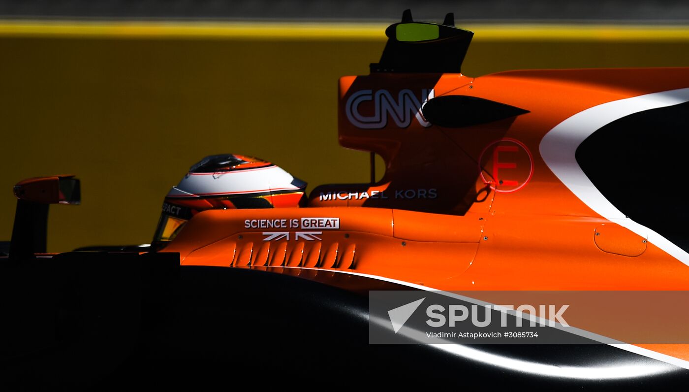 Car racing. Formula 1 Grand Prix of Russia. Free races. First session