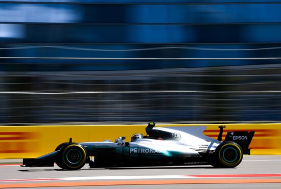 Car racing. Formula 1 Grand Prix of Russia. Free races. First session