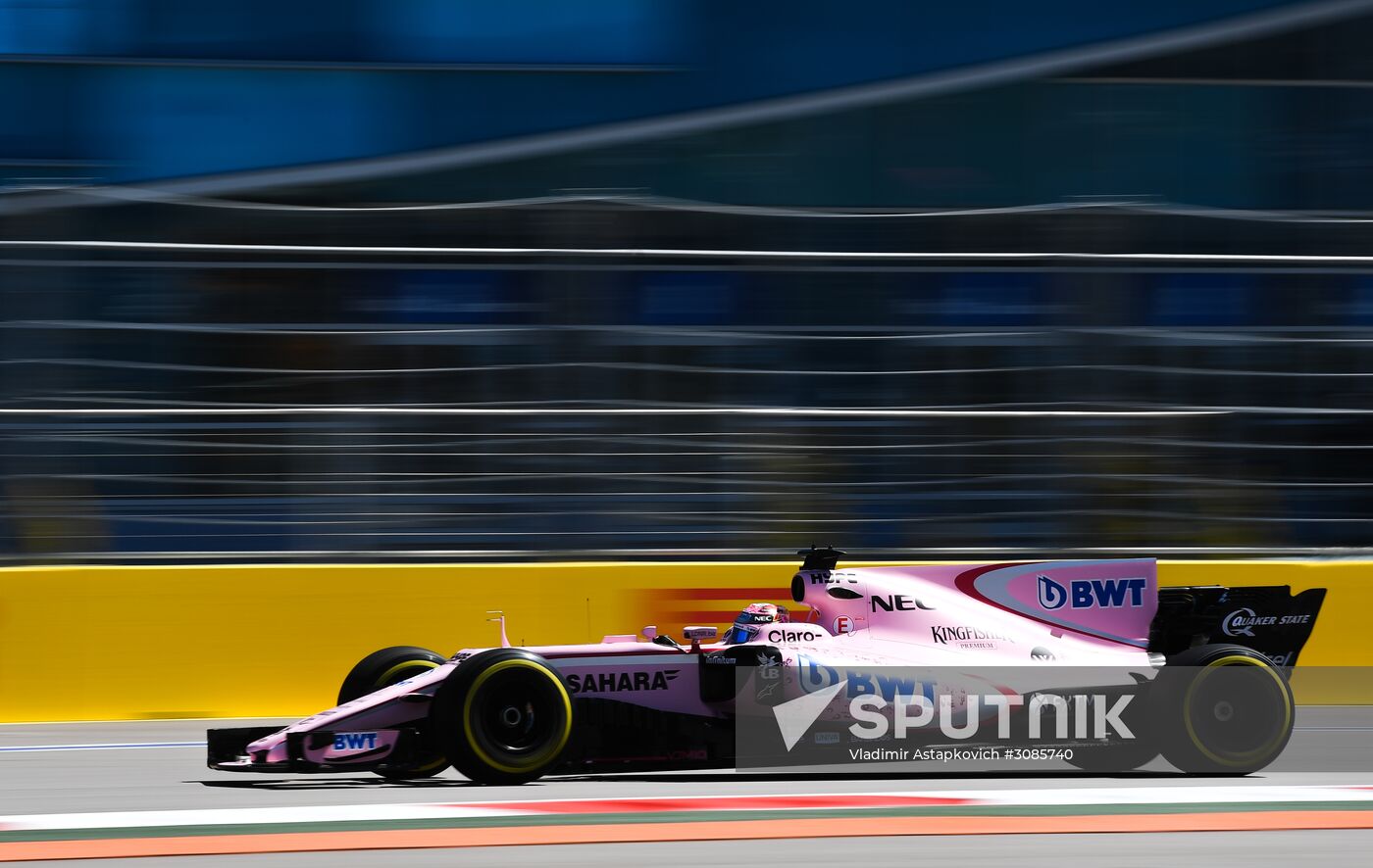 Car racing. Formula 1 Grand Prix of Russia. Free races. First session
