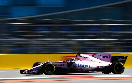 Car racing. Formula 1 Grand Prix of Russia. Free races. First session