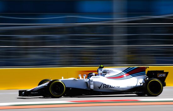 Car racing. Formula 1 Grand Prix of Russia. Free races. First session