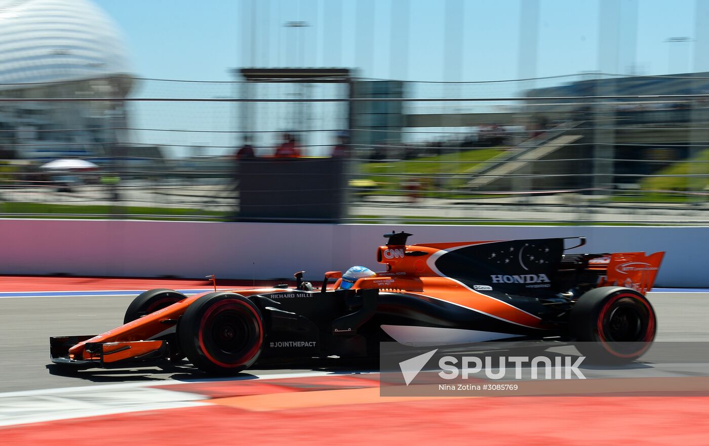 Car racing. Formula 1 Grand Prix of Russia. Free races. First session