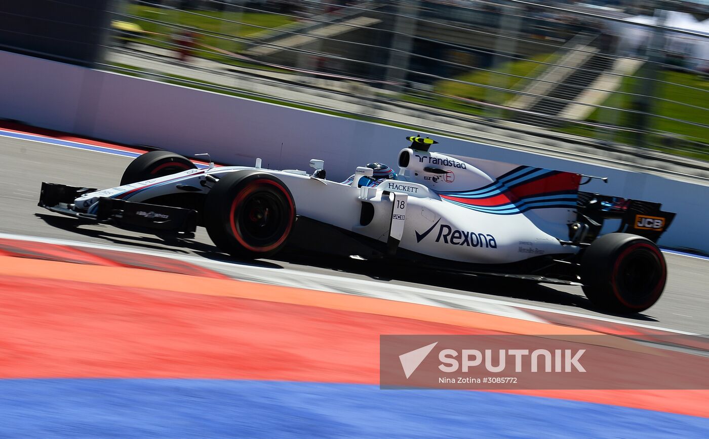 Car racing. Formula 1 Grand Prix of Russia. Free races. First session