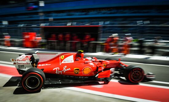 Car racing. Formula 1 Grand Prix of Russia. Free races. First session