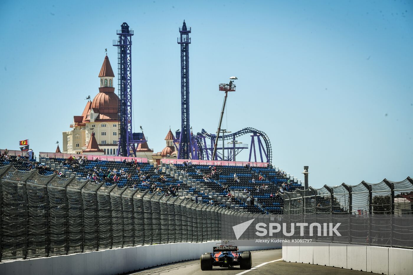Car racing. Formula 1 Grand Prix of Russia. Free races. First session
