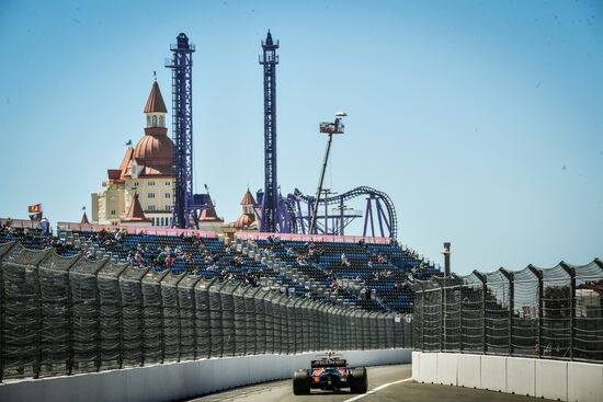 Car racing. Formula 1 Grand Prix of Russia. Free races. First session