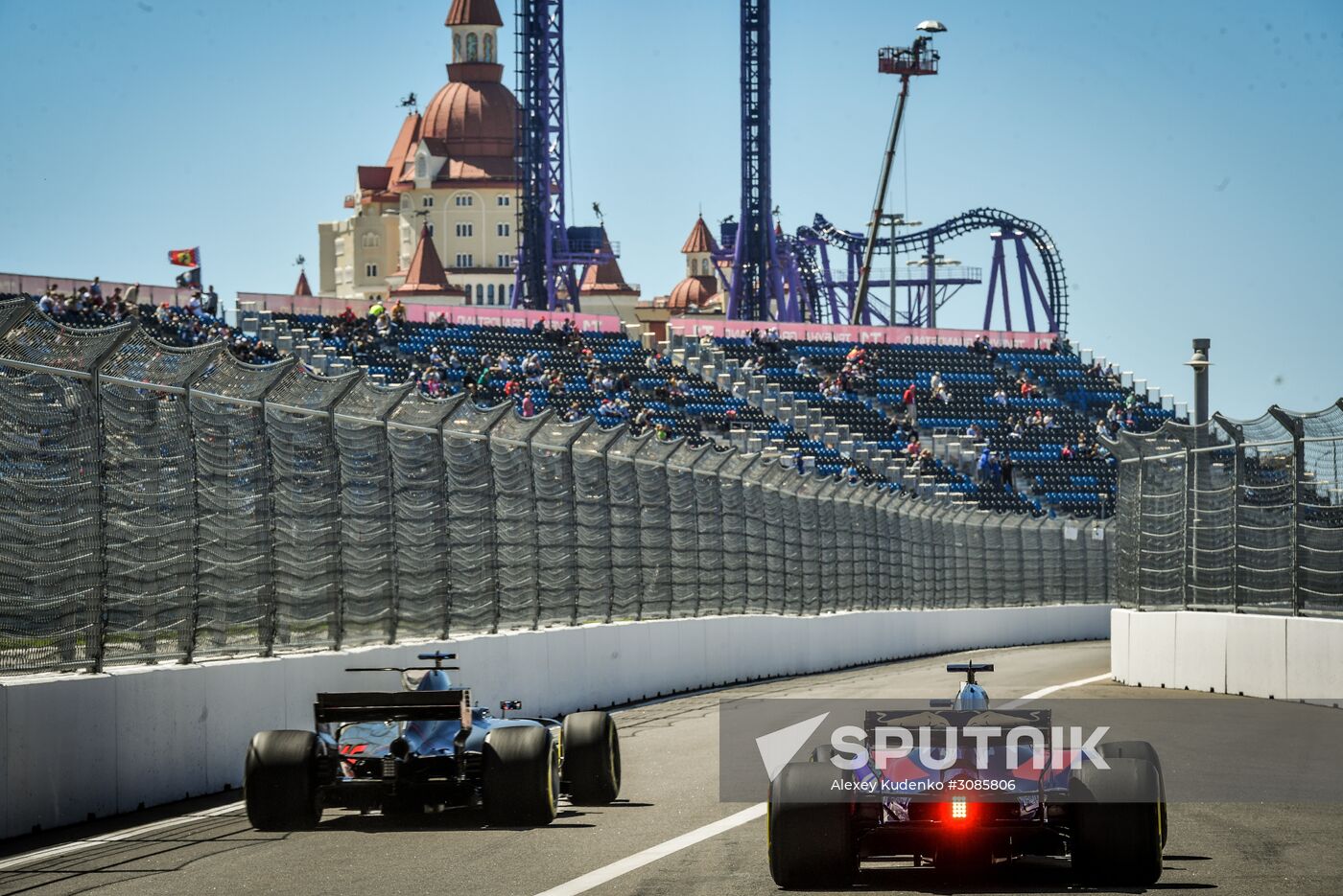 Car racing. Formula 1 Grand Prix of Russia. Free races. First session