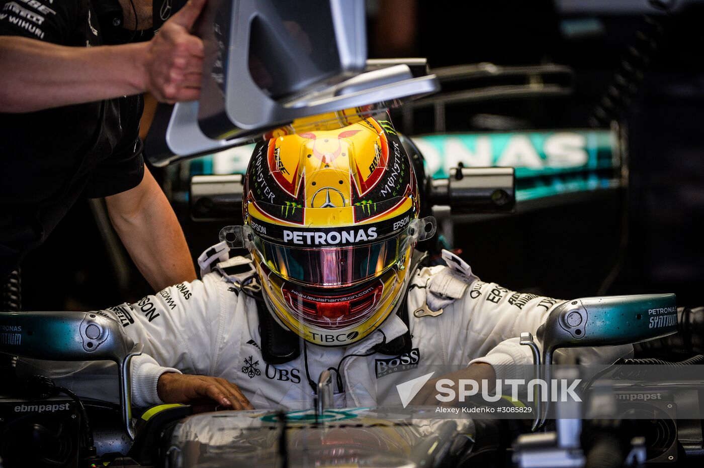 Car racing. Formula 1 Grand Prix of Russia. Free races. First session