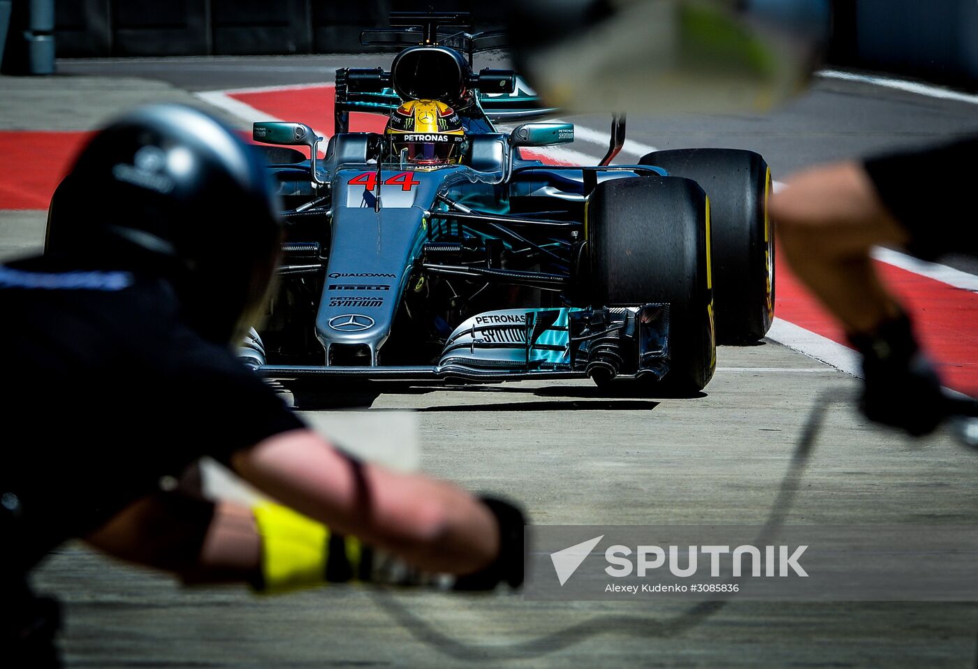 Car racing. Formula 1 Grand Prix of Russia. Free races. First session