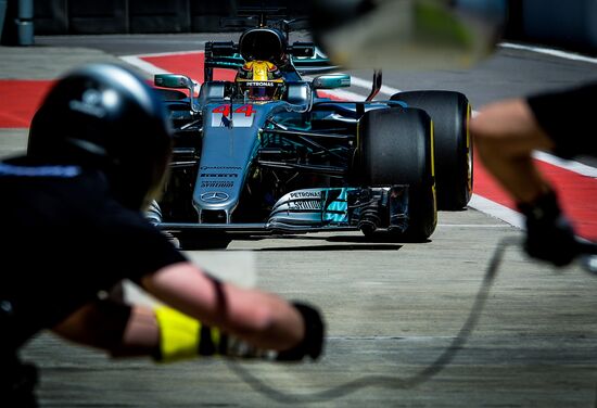 Car racing. Formula 1 Grand Prix of Russia. Free races. First session