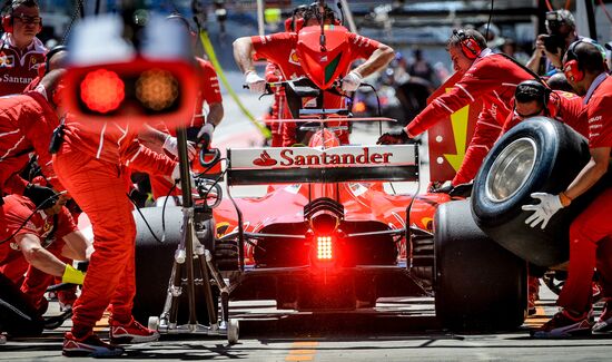 Car racing. Formula 1 Grand Prix of Russia. Free races. First session