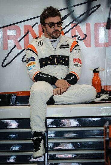 Car racing. Formula 1 Grand Prix of Russia. Free races. First session