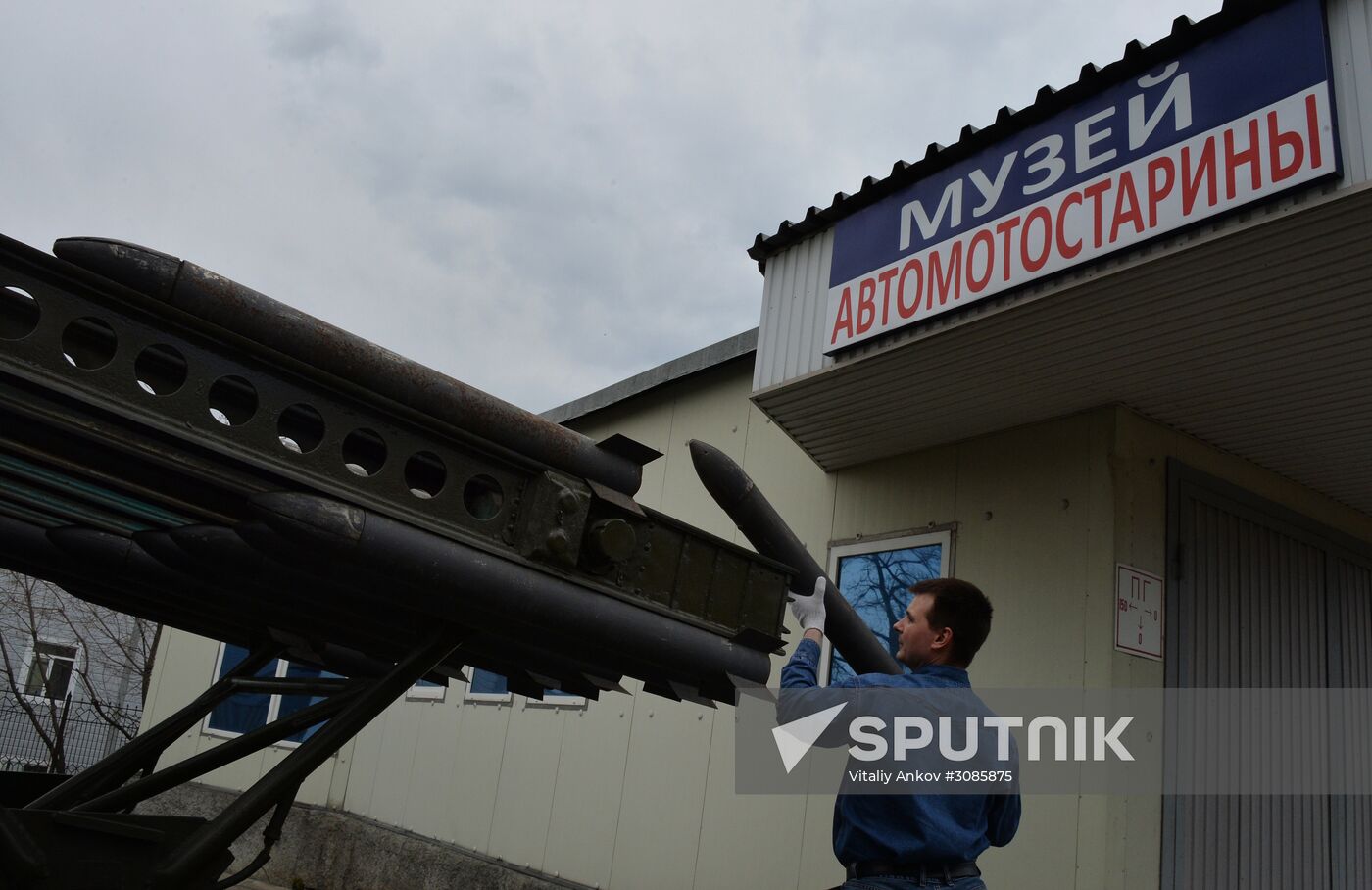 World War II era vehicles are prepared for Victory Day parade in Vladivostok