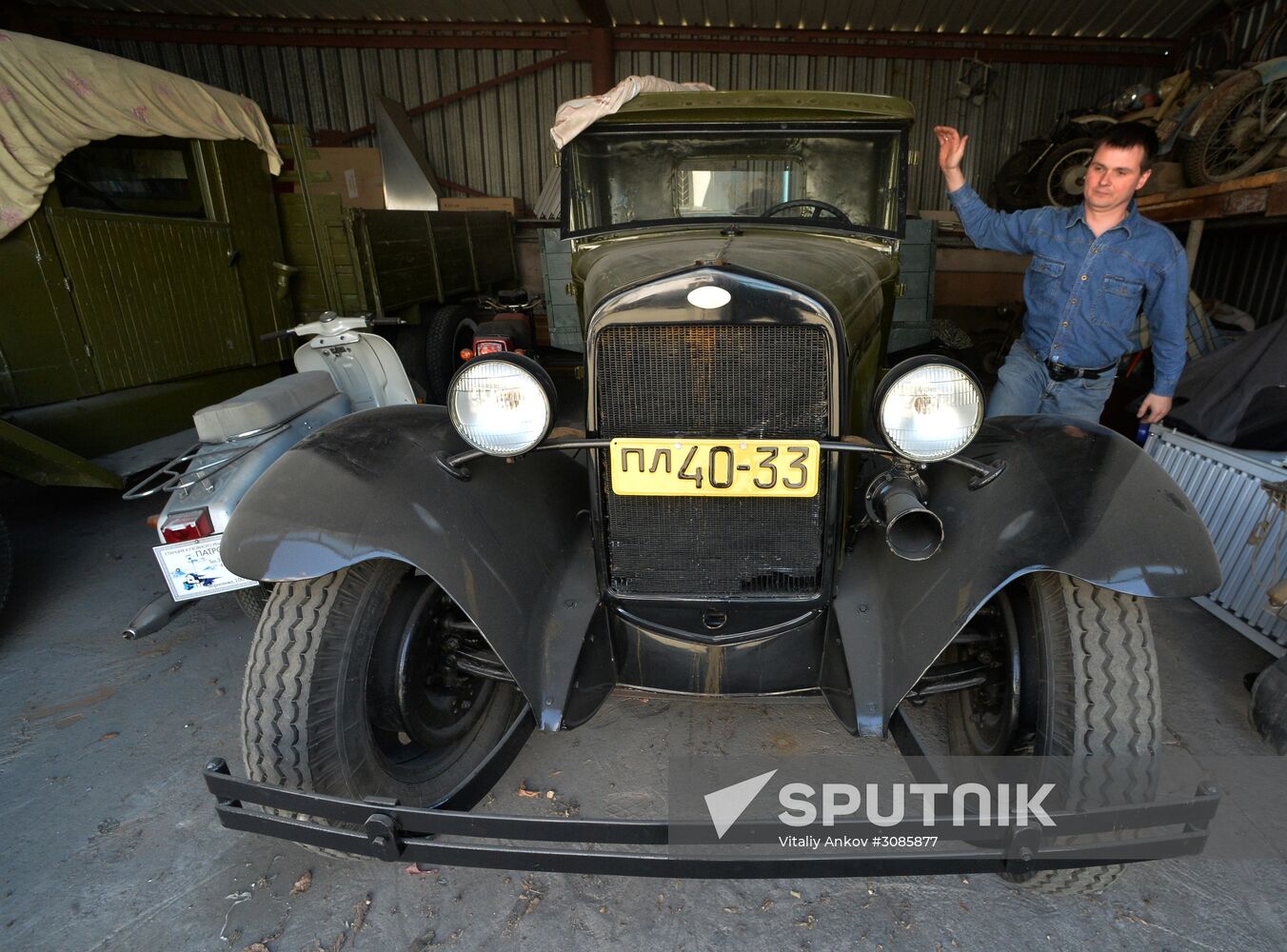 World War II era vehicles are prepared for Victory Day parade in Vladivostok