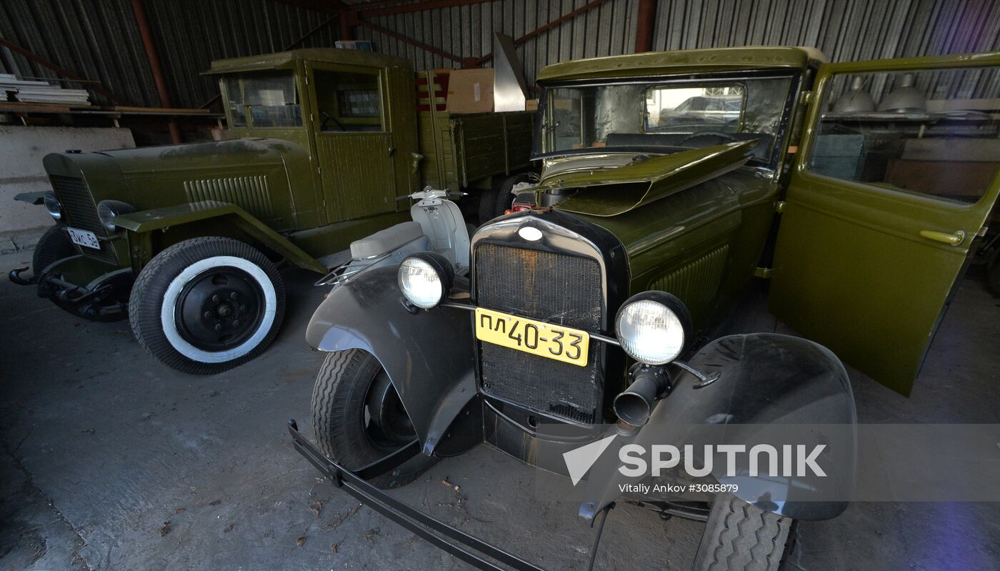 World War II era vehicles are prepared for Victory Day parade in Vladivostok