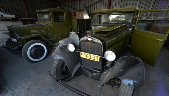 World War II era vehicles are prepared for Victory Day parade in Vladivostok